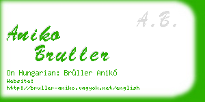 aniko bruller business card